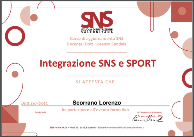 Attestato SNS
