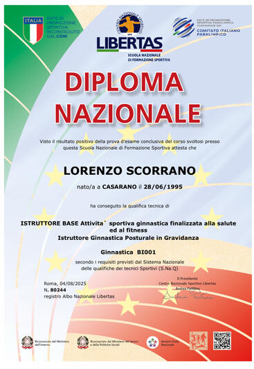 Diploma istruttore gravidanza Diploma istruttore gravidanza